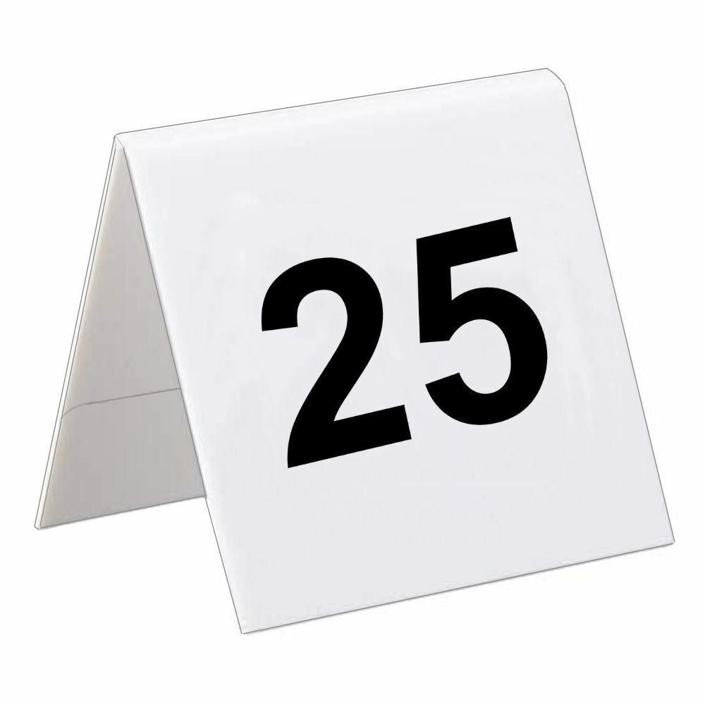 Flexible Double-Sided Table Numbers - 1 to 25