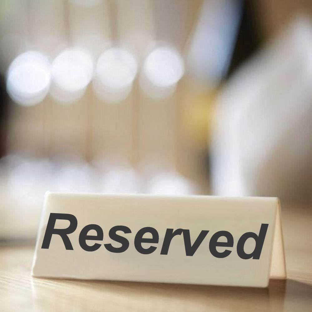 Flexible Plastic Reserved Sign - Pack of 12