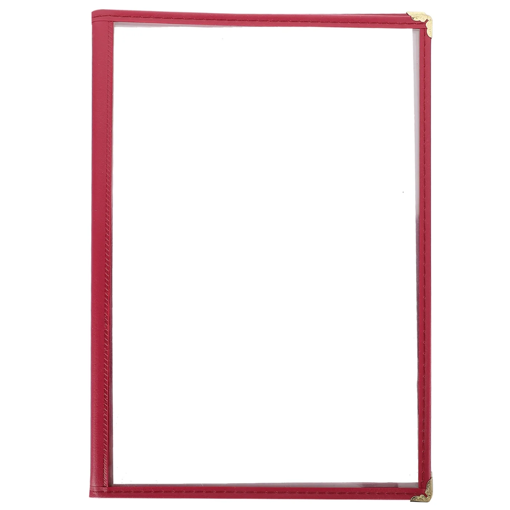 A4 Red American Menu Cover (2 Page 4 Sides)