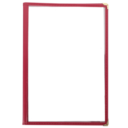 A4 Red American Menu Cover (2 Page 4 Sides)