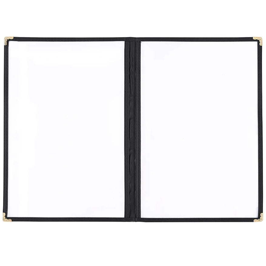 A4 Black American Menu Cover (2 Page 4 Sides)