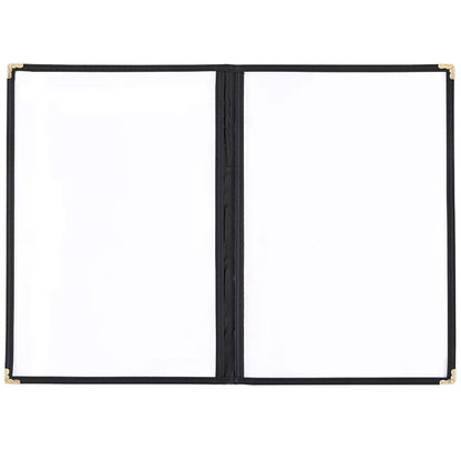 A4 Black American Menu Cover (2 Page 4 Sides)