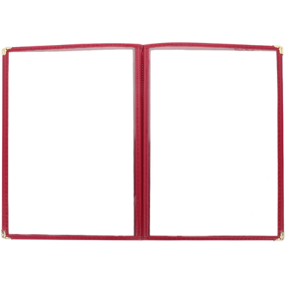 A4 Red American Menu Cover (2 Page 4 Sides)