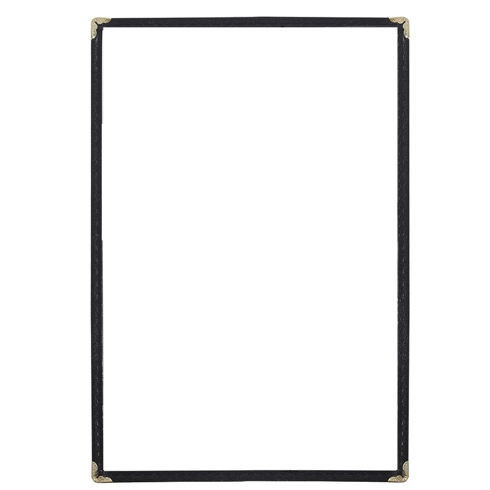 A4 Black American Menu Cover (1 Page 2 Sides)