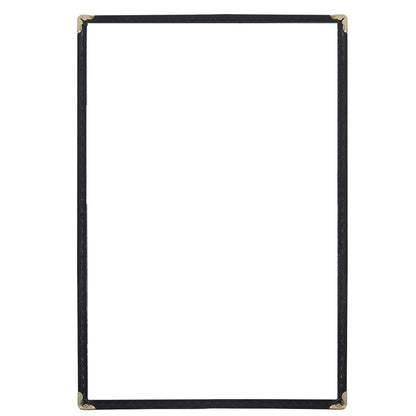 A4 Black American Menu Cover (1 Page 2 Sides)
