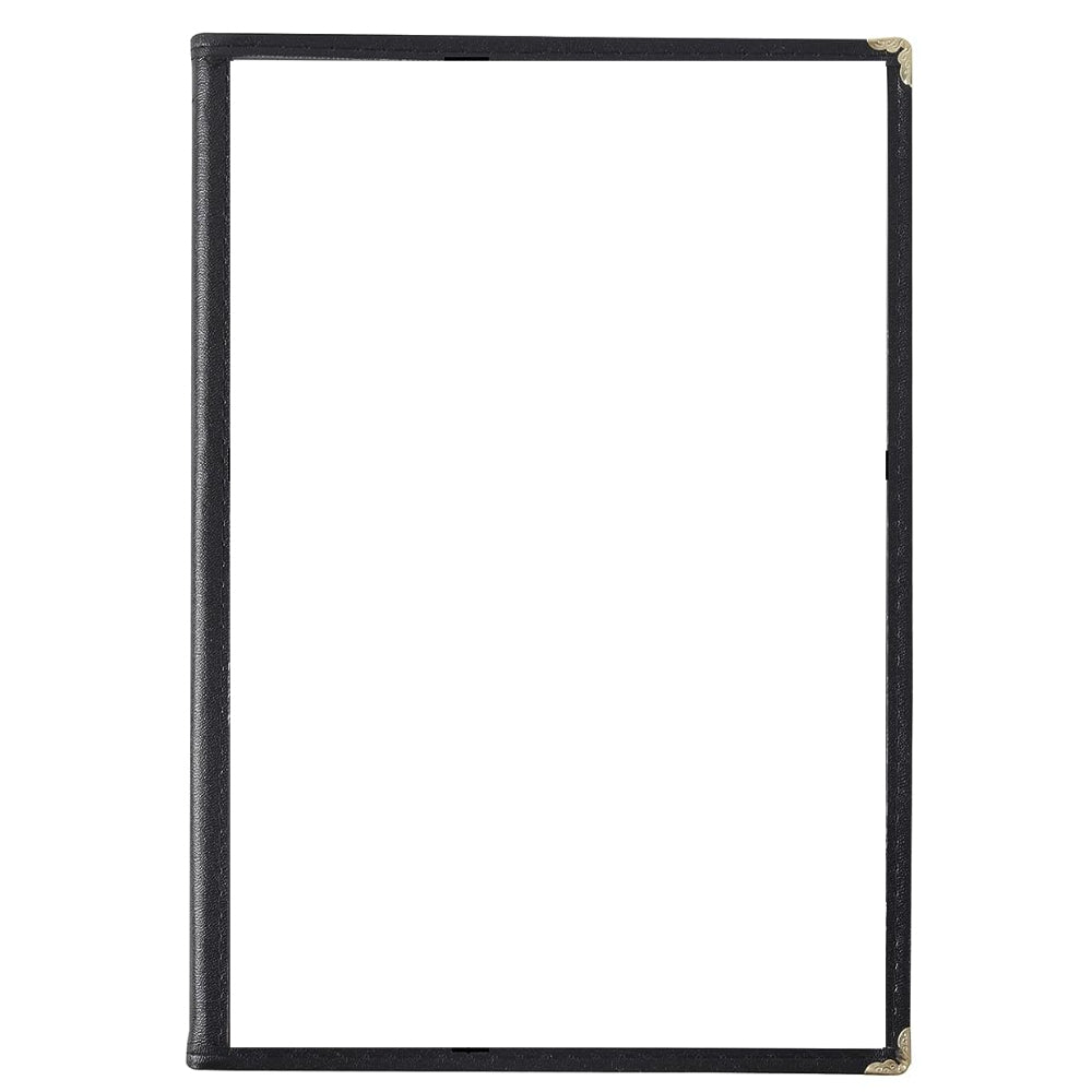 A4 Black American Menu Cover (2 Page 4 Sides)