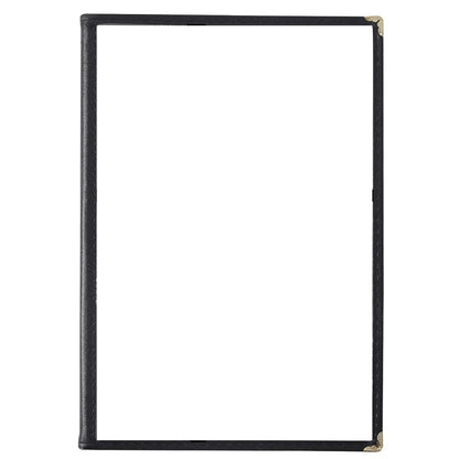 A4 Black American Menu Cover (2 Page 4 Sides)