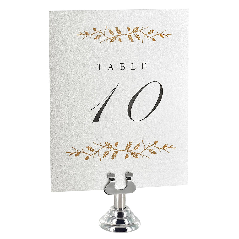 Mini Chrome Table Sign - Pack of 10